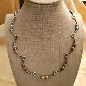 Vintage LAGOS Caviar,Sterling Silver and 18K Necklace